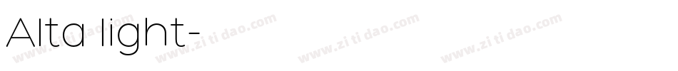 Alta light字体转换